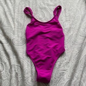neon purple one piece